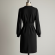 Classic Black Wrap Cocktail Dress