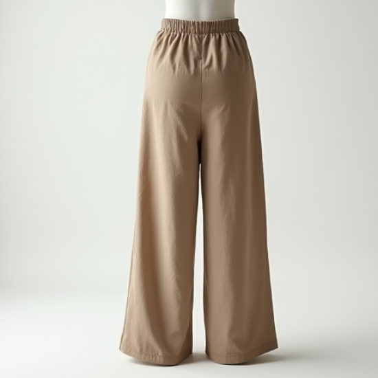 Minimalist Linen Column Wide-Leg Pants