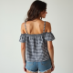 Classic Gingham Off-Shoulder Camisole