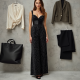Modern Urban Polka Dot Corset Waist Wide-Leg Pants