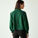 Emerald Green Houndstooth Cut-Out Blouse