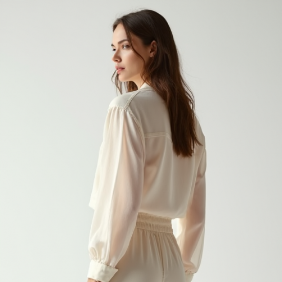 Minimalist Organza Square Neck Cargo Pants