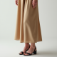 French Style Square Neck Silk Wrap Front Skirt