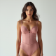 Dusty Rose Wrap Front Corset Top